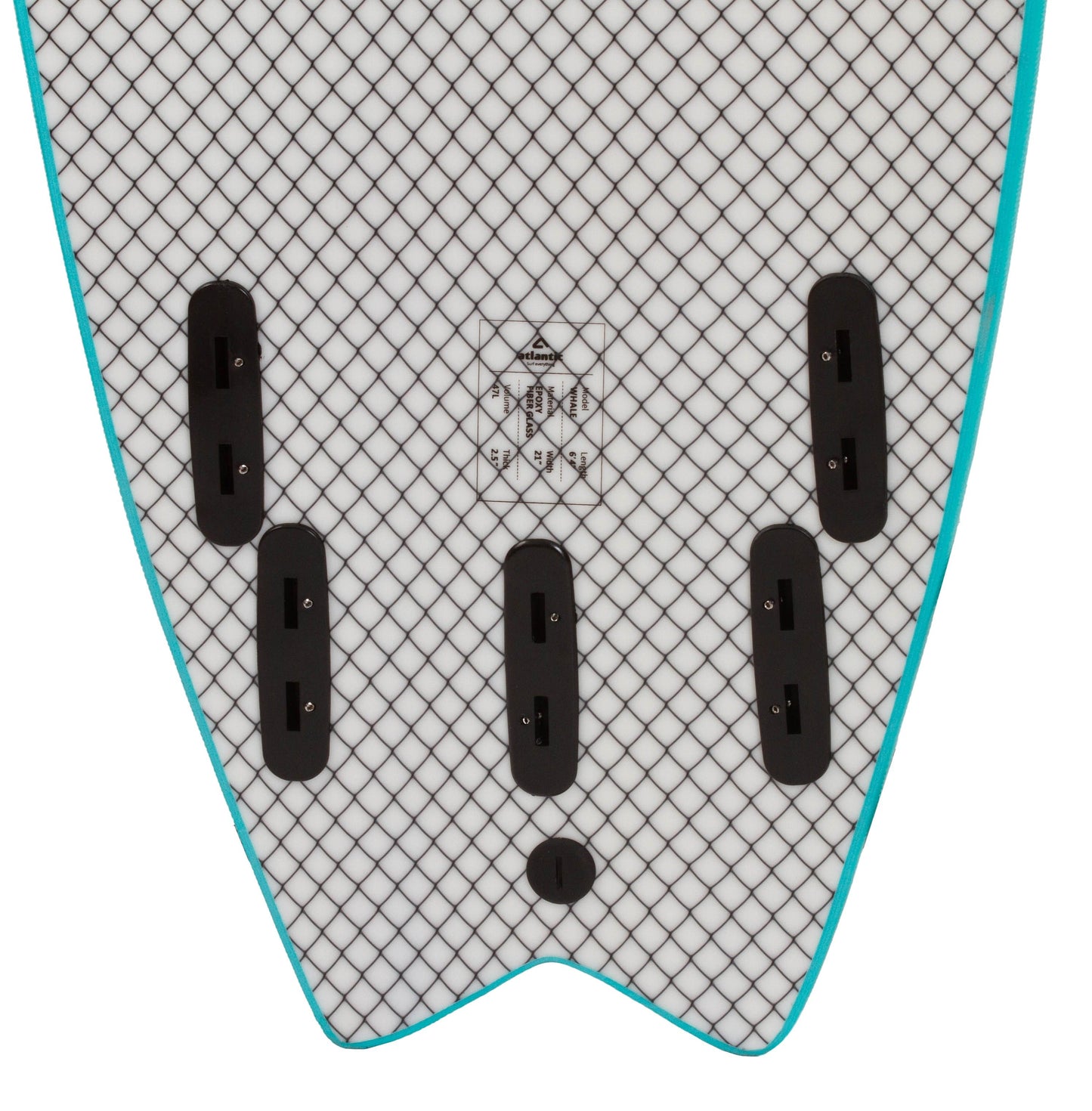 Tabla de surf Softboard Whale Turquesa - de 5'7 a 6'4