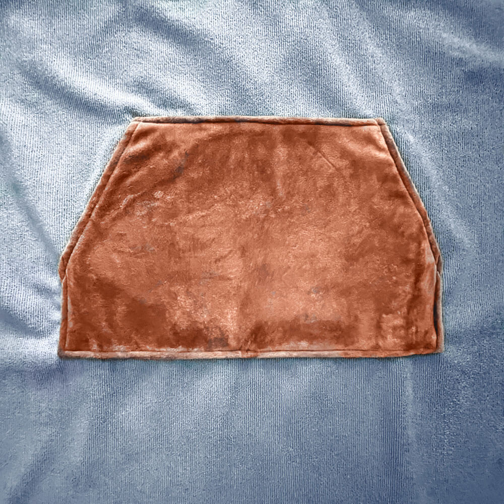 Poncho Cambiador - Toalla 250gsm - Azul y Marrón