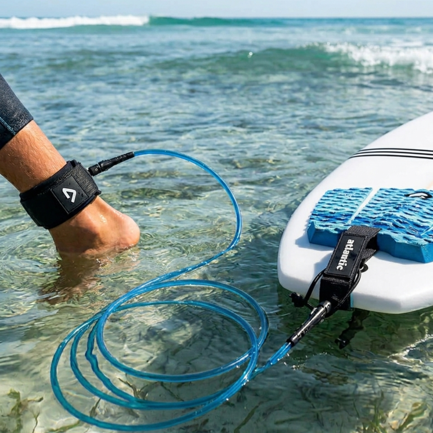 Invento Surf Leash - 7mm - Doble quitavuelta - 6'0 - 7'0