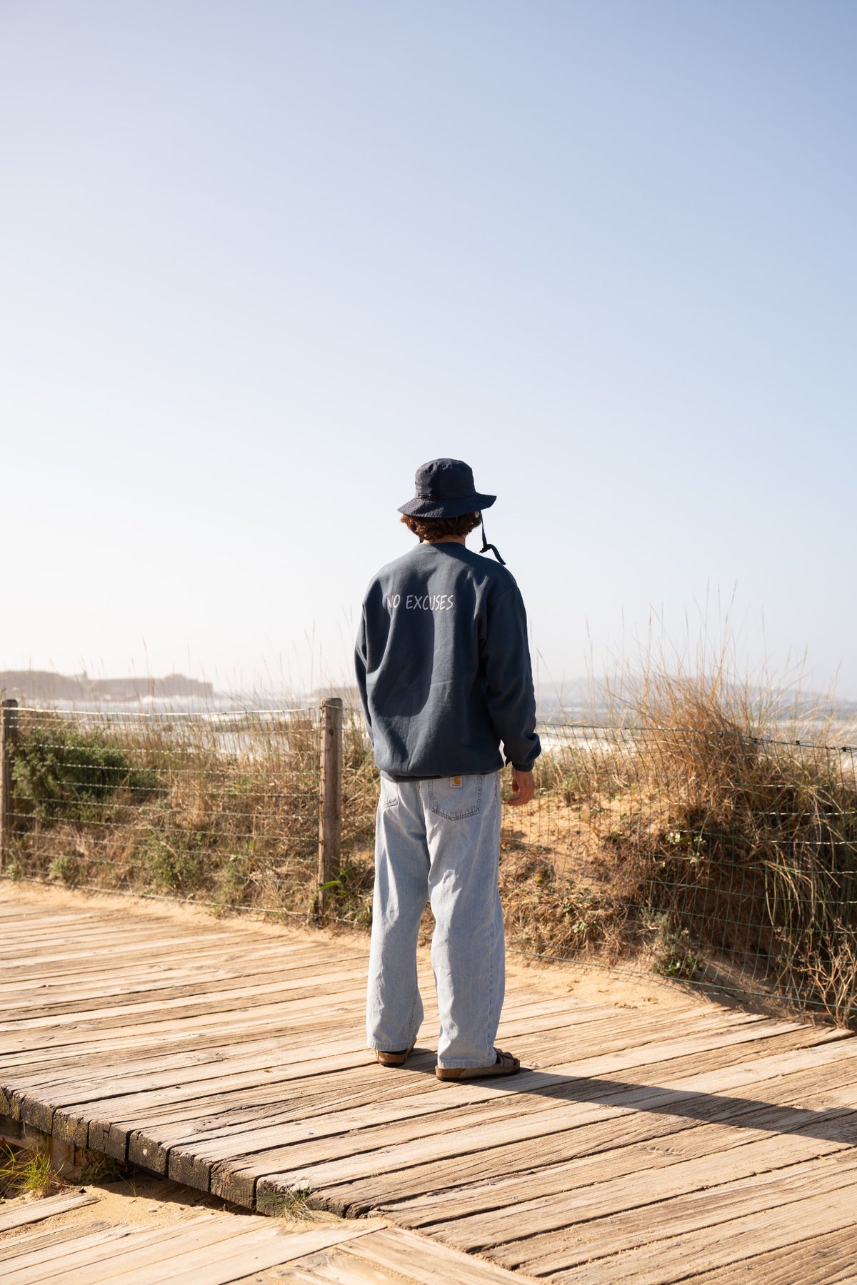 Sudadera Atlantic Premium 360gsm  No Waves No Excuses - Azul