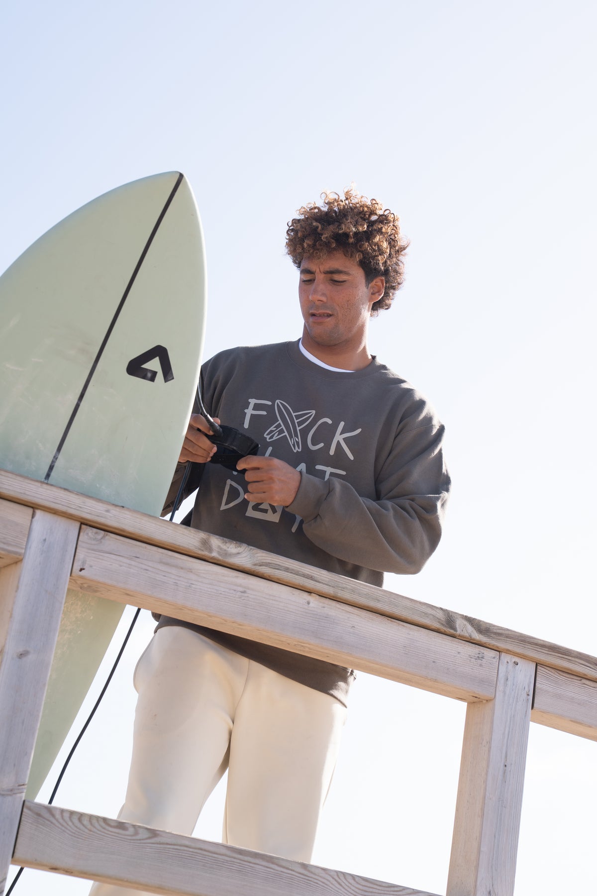 Sudadera Atlantic Premium 360 F*ck Flat Days - Verde