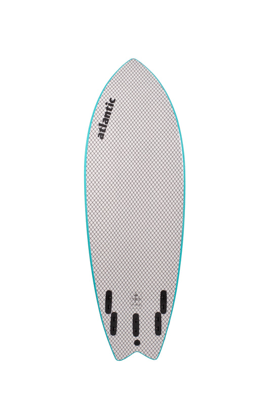 Tabla de surf Softboard Whale Turquesa - de 5'7 a 6'4