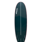 Tabla de surf ATLANTIC BOARDS Ray color verde oscuro con sistema de cinco quillas Future Fins vista superior
